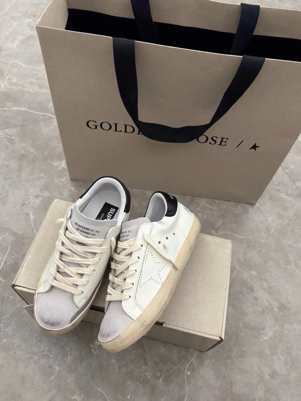 Golden Goose white leather